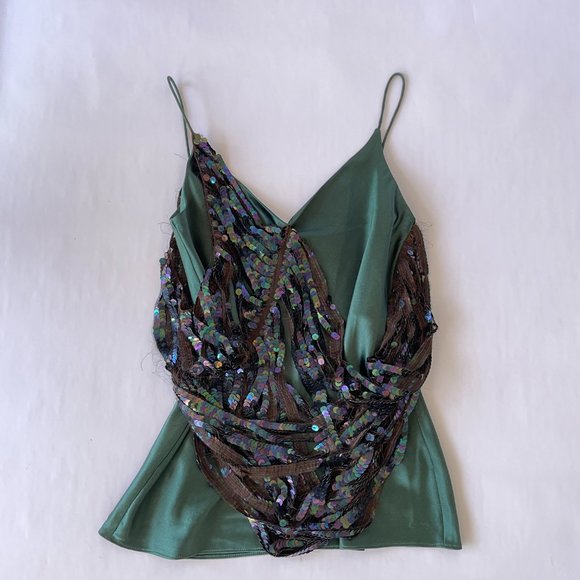 La Petite Salope Tops - NWT La Petite Salope Satin and Sequin Top